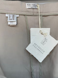 Brunello Cucinelli Beige Stretch Cotton Tapered Skinny Trouser