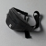 Balenciaga Plaque Belt Bag Bum Bag in Black Calfskin Made in Italy