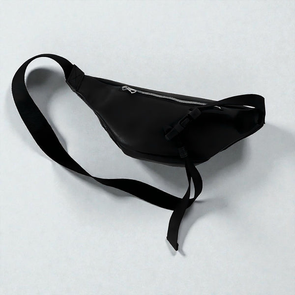 Balenciaga Plaque Belt Bag Bum Bag in Black Calfskin Made in Italy