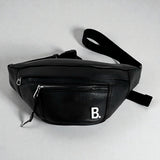 Balenciaga Plaque Belt Bag Bum Bag in Black Calfskin Made in Italy