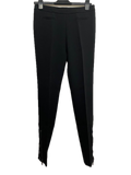 Miu Miu Black Tapered Trousers with Zip & Button Cuff Made in Italy