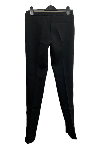 Miu Miu Black Tapered Trousers with Zip & Button Cuff Made in Italy