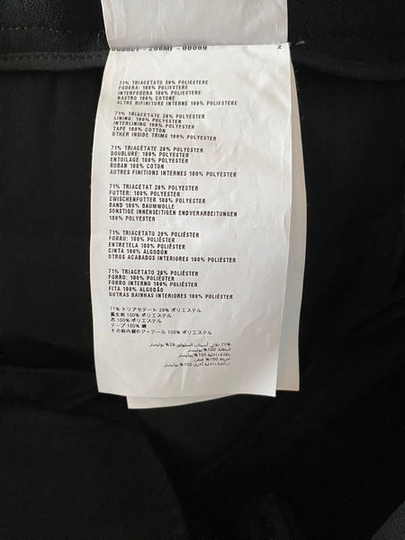 Miu Miu Black Tapered Trousers with Zip & Button Cuff Made in Italy