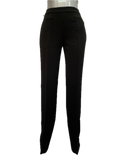 Miu Miu Black Tapered Trousers with Zip & Button Cuff Made in Italy