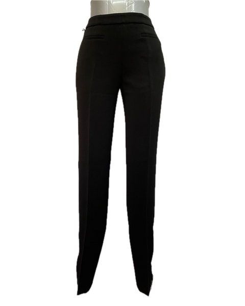 Miu Miu Black Tapered Trousers with Zip & Button Cuff Made in Italy