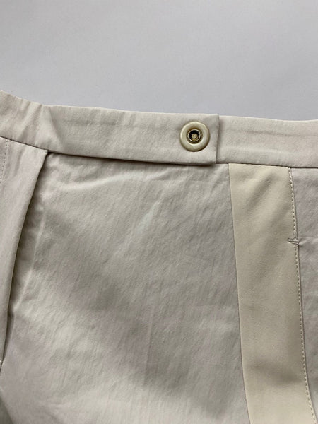 Brunello Cucinelli Beige Straight Leg Cotton-Blend Trousers