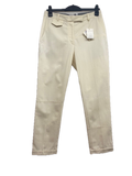Brunello Cucinelli Beige Cotton Tapered Skinny Trousers