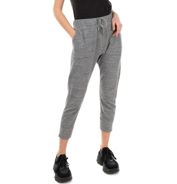 DSQUARED2 Women's Grey Cropped Joggers Trousers Made in Italy