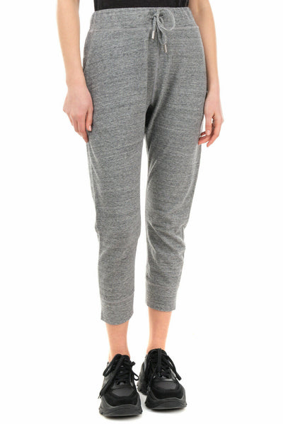 DSQUARED2 Women's Grey Cropped Joggers Trousers Made in Italy