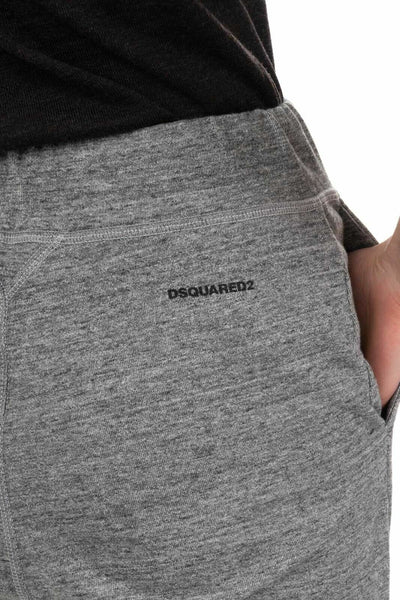 DSQUARED2 Women's Grey Cropped Joggers Trousers Made in Italy