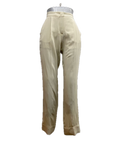 Valentino Ivory Pressed-Pleat Pure Silk Tapered Trousers