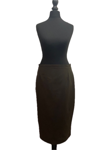 Gucci Rifle Green Cotton Stretch Blend Skirt Made in Italy