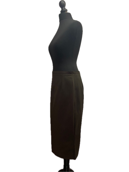 Gucci Rifle Green Cotton Stretch Blend Skirt Made in Italy