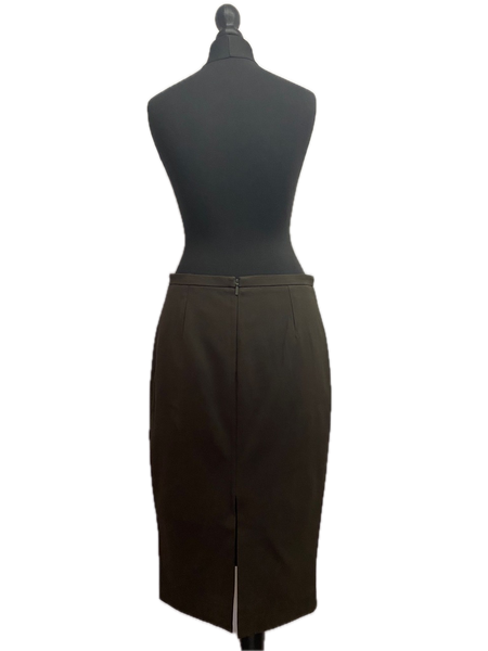 Gucci Rifle Green Cotton Stretch Blend Skirt Made in Italy