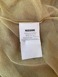 Missoni Golden Sheer Viscose Long Sleeve High-Neck Jumper Made in Italy