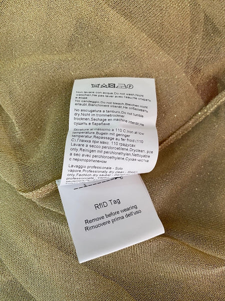 Missoni Golden Sheer Viscose Long Sleeve High-Neck Jumper Made in Italy