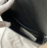 CALVIN KLEIN 205W39NYC Black Leather Handbag Chain Shoulder Bag