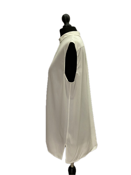 The Row Sage Green Pure Silk Sleeveless Shirt Made in USA