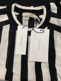 Nina Ricci Black & Ivory Wool Blend Top Made in Italy