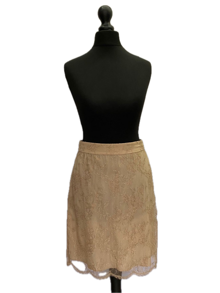 Emilio Pucci Nude Lace Mini Skirt Made in Italy