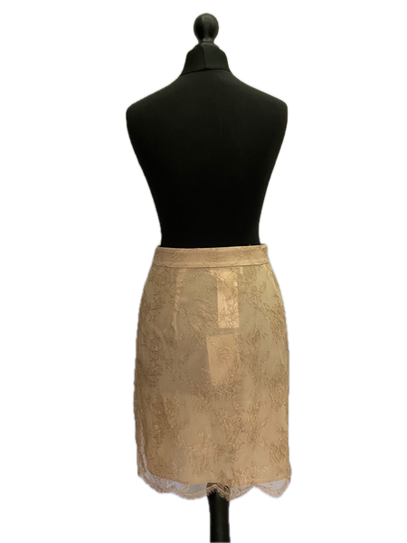 Emilio Pucci Nude Lace Mini Skirt Made in Italy