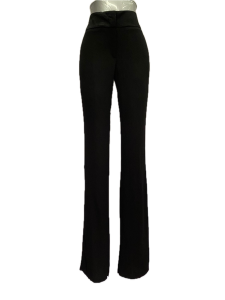 Emilio Pucci Black Straight Leg Trousers Made in Italy