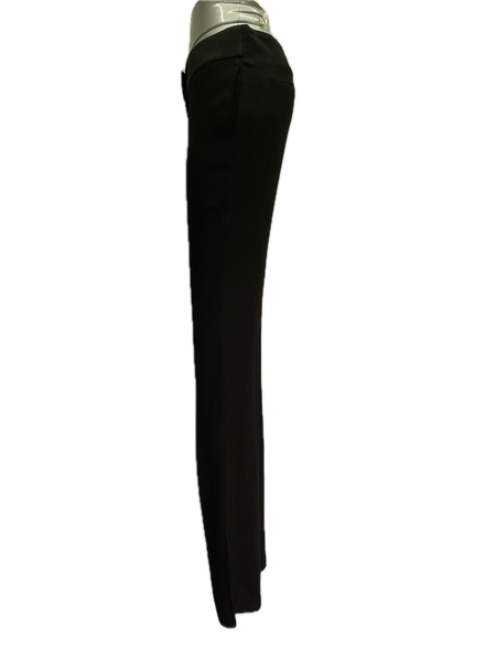 Emilio Pucci Black Straight Leg Trousers Made in Italy