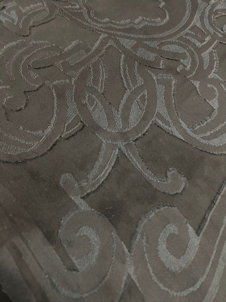 Gianni Versace Black Silk-Blend Jacquard Scarf Made in Italy