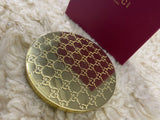 Authentic GUCCI Monogram Logo Golden Metal Beauty Compact Mirror – New with Box (VIP Gift)
