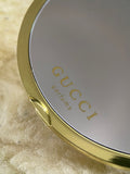 Authentic GUCCI Monogram Logo Golden Metal Beauty Compact Mirror – New with Box (VIP Gift)