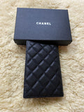 CHANEL CC Logo Matelasse Quilted Caviar Skin Passport Holder (VIP Gift)