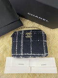 CHANEL Black & White Tweed Makeup Shoulder Bag New / Box & Dust Bag (VIP Gift)