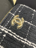 CHANEL Black & White Tweed Makeup Shoulder Bag New / Box & Dust Bag (VIP Gift)