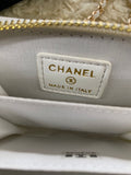 CHANEL Ivory White Tweed Makeup Shoulder New WITH Box (VIP Gift)