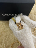 CHANEL Ivory White Tweed Makeup Shoulder New WITH Box (VIP Gift)