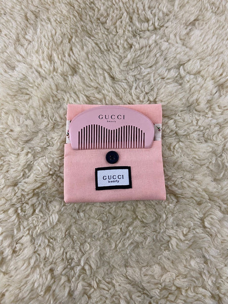 GUCCI Beauty Small Pink Comb & Fabric Pouch (VIP Gift)