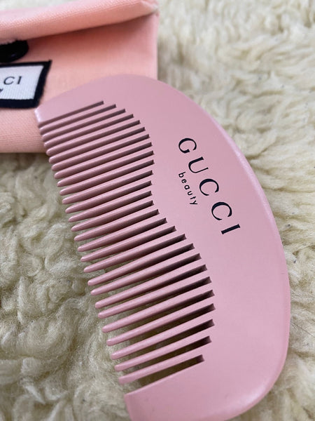 GUCCI Beauty Small Pink Comb & Fabric Pouch (VIP Gift)