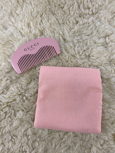 GUCCI Beauty Small Pink Comb & Fabric Pouch (VIP Gift)