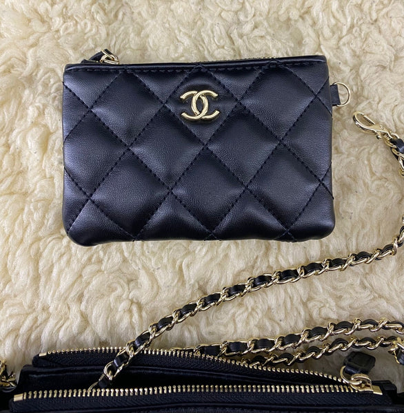 CHANEL Beauty Cosmetic Case Set (VIP Gift) – Black & Gold Hardware