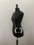 CHANEL Black Velvet Matelassé Quilted Cosmetic Bag with Chain Strap – VIP Gift (with Box & Dust Bag)