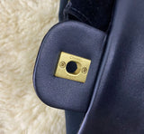 CHANEL Black Velvet Matelassé Quilted Cosmetic Bag with Chain Strap – VIP Gift (with Box & Dust Bag)