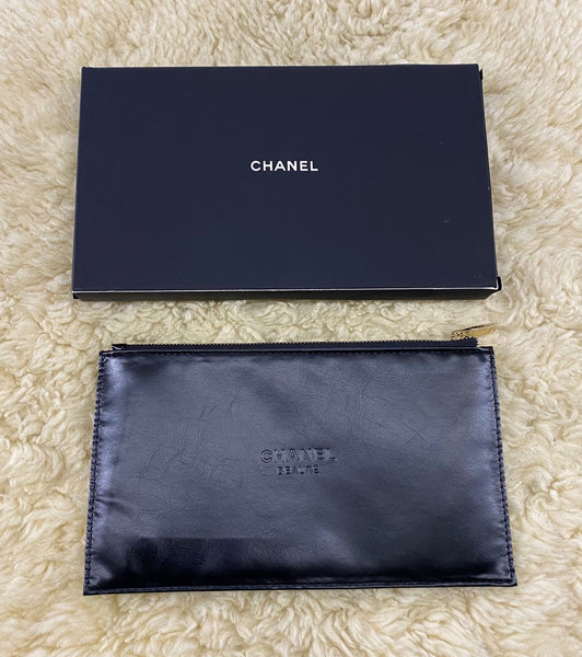 CHANEL Black Cosmetic Pouch – Limited Edition VIP Gift (with Box)