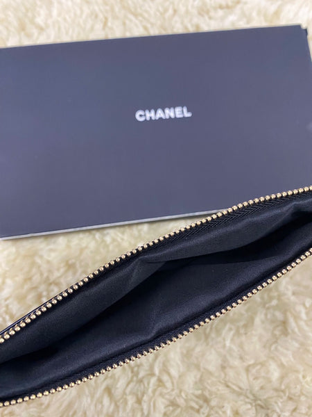 CHANEL Black Cosmetic Pouch – Limited Edition VIP Gift (with Box)
