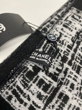 CHANEL Black & White Cashmere-Silk Scarf – VIP Gift – Made in France – With Gift Box