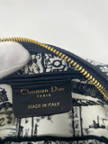 Christian Dior Plan De Paris Canvas Embroidered Makeup Bag (VIP Gift) Travel Cosmetic Bag, with Logo Pouch - Made in Italy