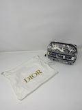 Christian Dior Plan De Paris Canvas Embroidered Makeup Bag (VIP Gift) Travel Cosmetic Bag, with Logo Pouch - Made in Italy