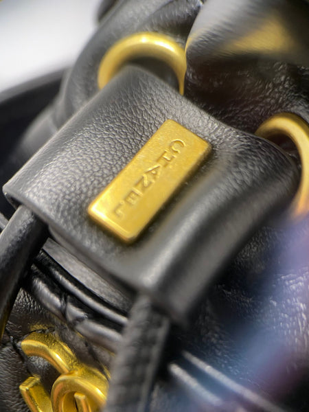 CHANEL Black Matelassé Quilted Mini Makeup Bag on Chain – (VIP Gift with Box) Made in Italy, Beauty Pouch