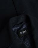Hugo Boss Hyde Slim-fit Navy Double-breasted Wool Peacoat