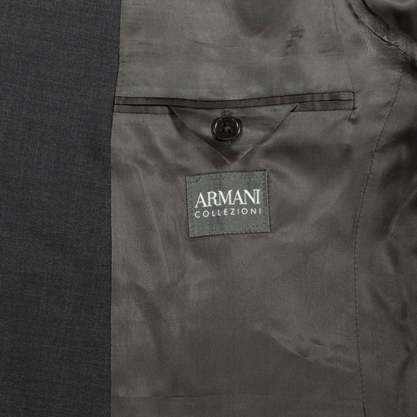 Armani Collezioni Dark Grey Wool Blend Two Piece Suit