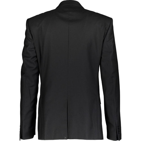 Versace Collection Black Slim Fit Wool and Silk Two Piece Suit